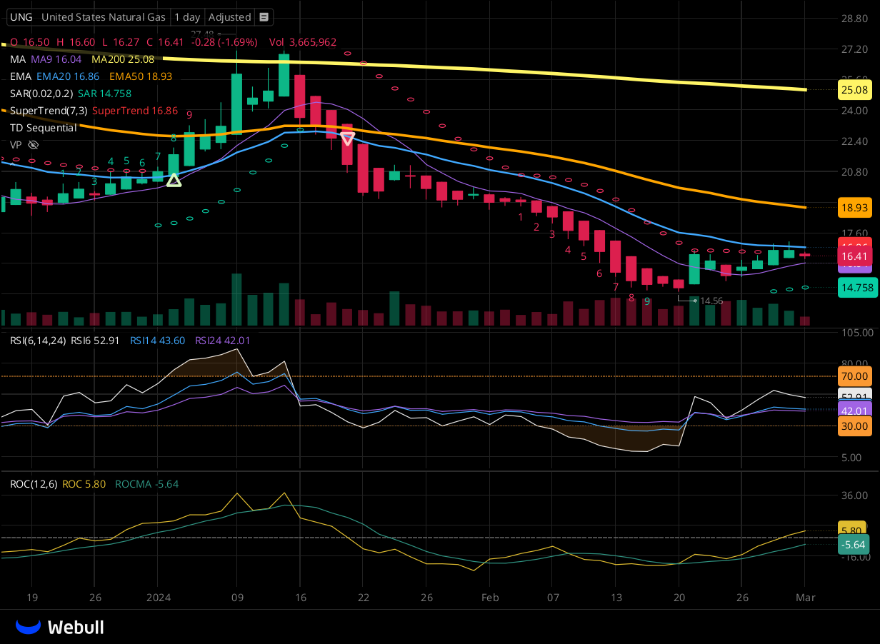 Chart for UNG as of 2024-03-01