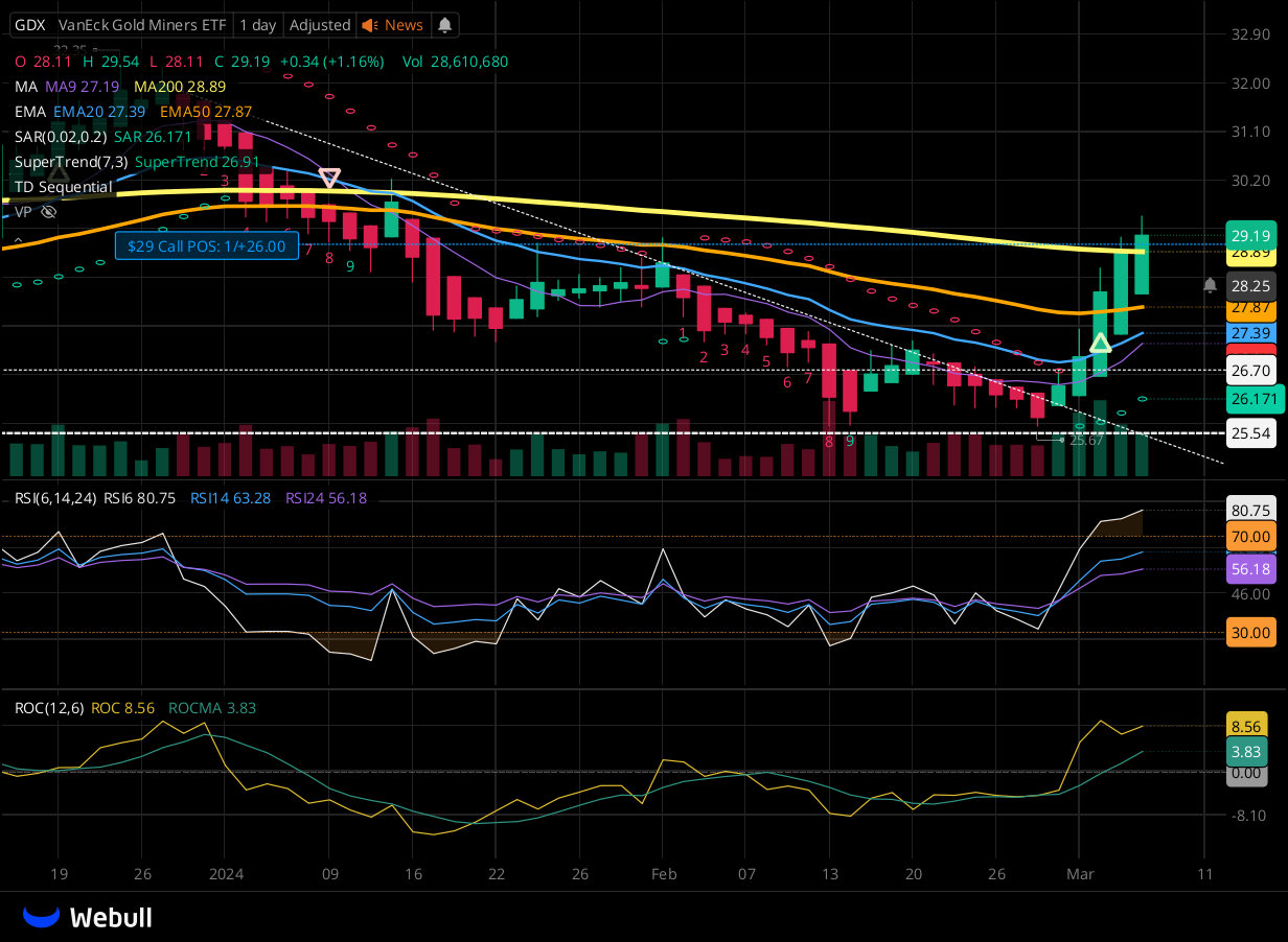 Chart for GDX as of 2024-03-06